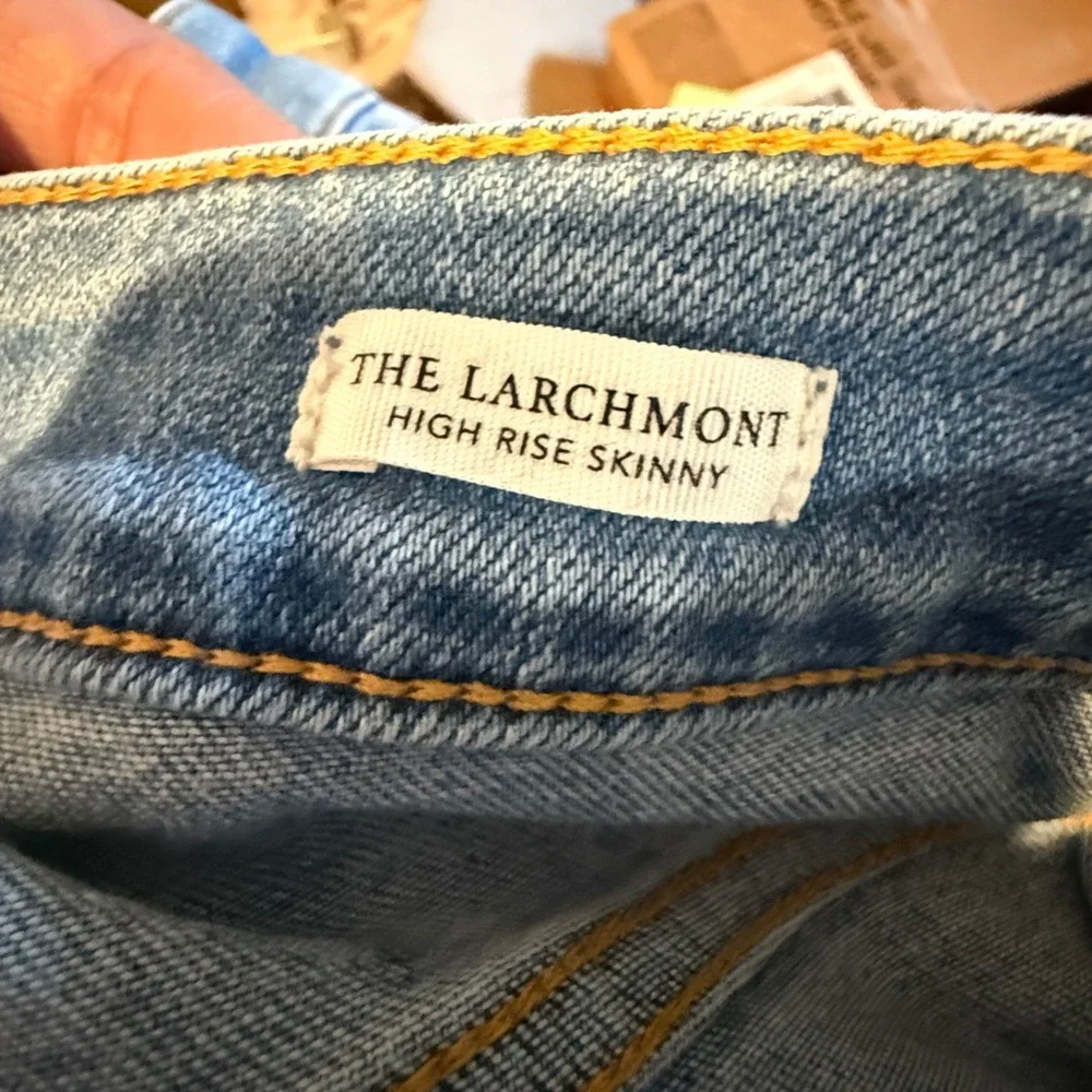 Rails The Larchmont Skinny Cropped high rise Jeans in Tide Pool Size 32‎ raw hem